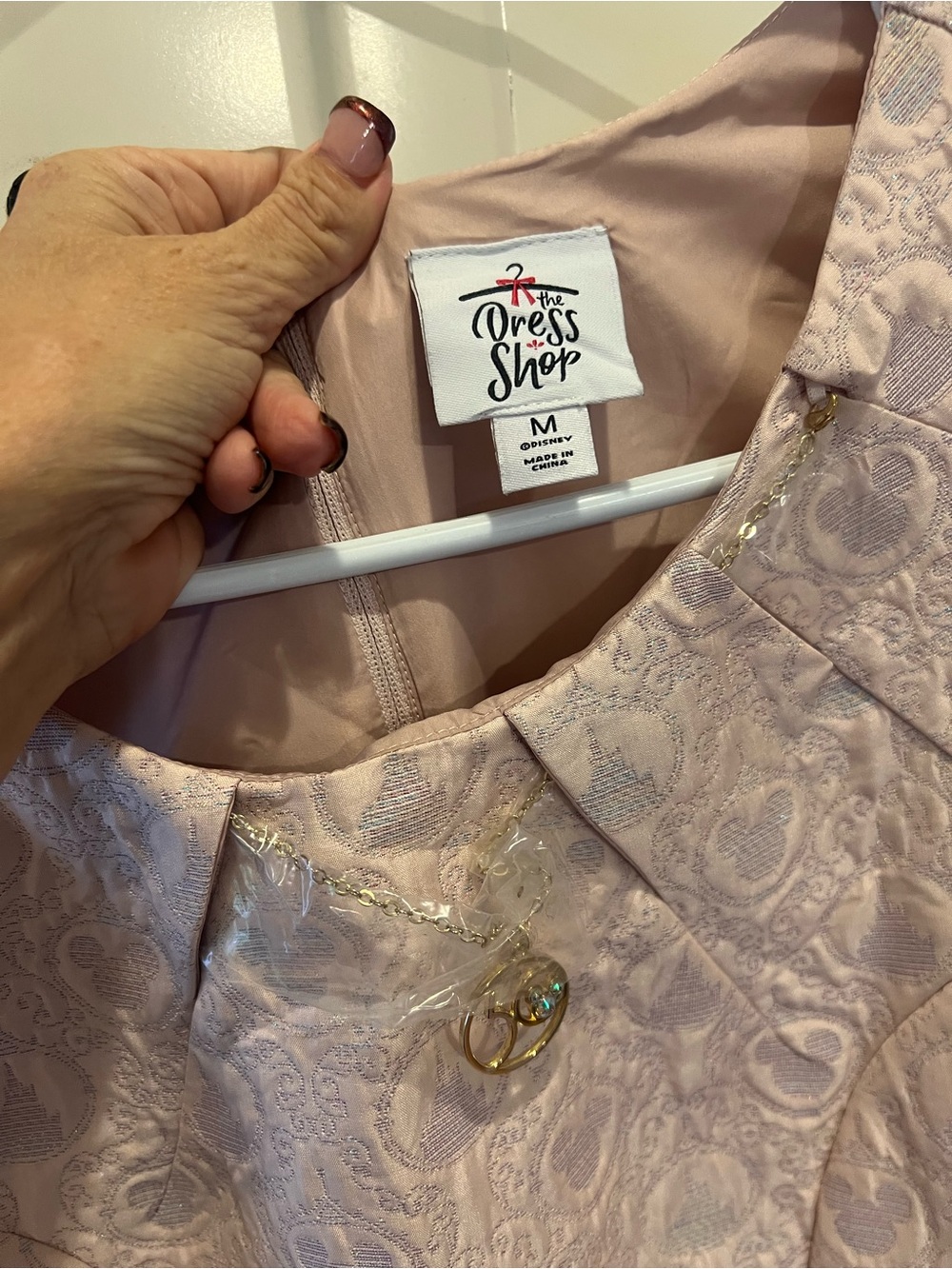 Disney The Dress Shop Light Pink Embossed Party Dress